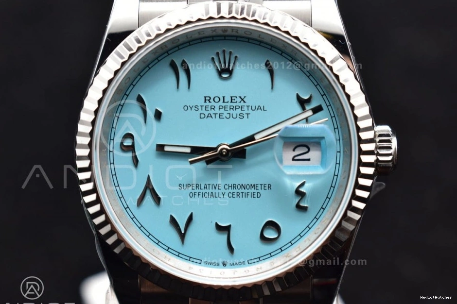 566 1:1 Arabic DIWF Best DateJust 126234 Marker on Jubilee Steel Edition 904L Bracelet 36 SA Dial Blue Tiffany Versatile 0903
